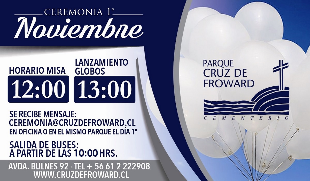 Invitación Ceremonia del 1º de Noviembre Parque Cruz de Froward Invitación Ceremonia del 1º de Noviembre Parque Cruz de Froward