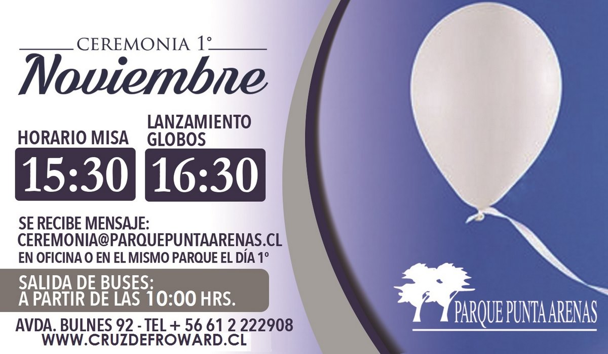 Invitación Ceremonia del 1º de Noviembre Parque Punta Arenas Invitación Ceremonia del 1º de Noviembre Parque Punta Arenas